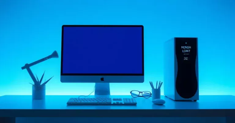A spotless and organised PC workspace showcasing a pristine computer setup.