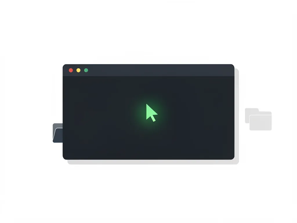 A minimalist terminal window with a blinking cursor, representing the start of a new Git repository setup